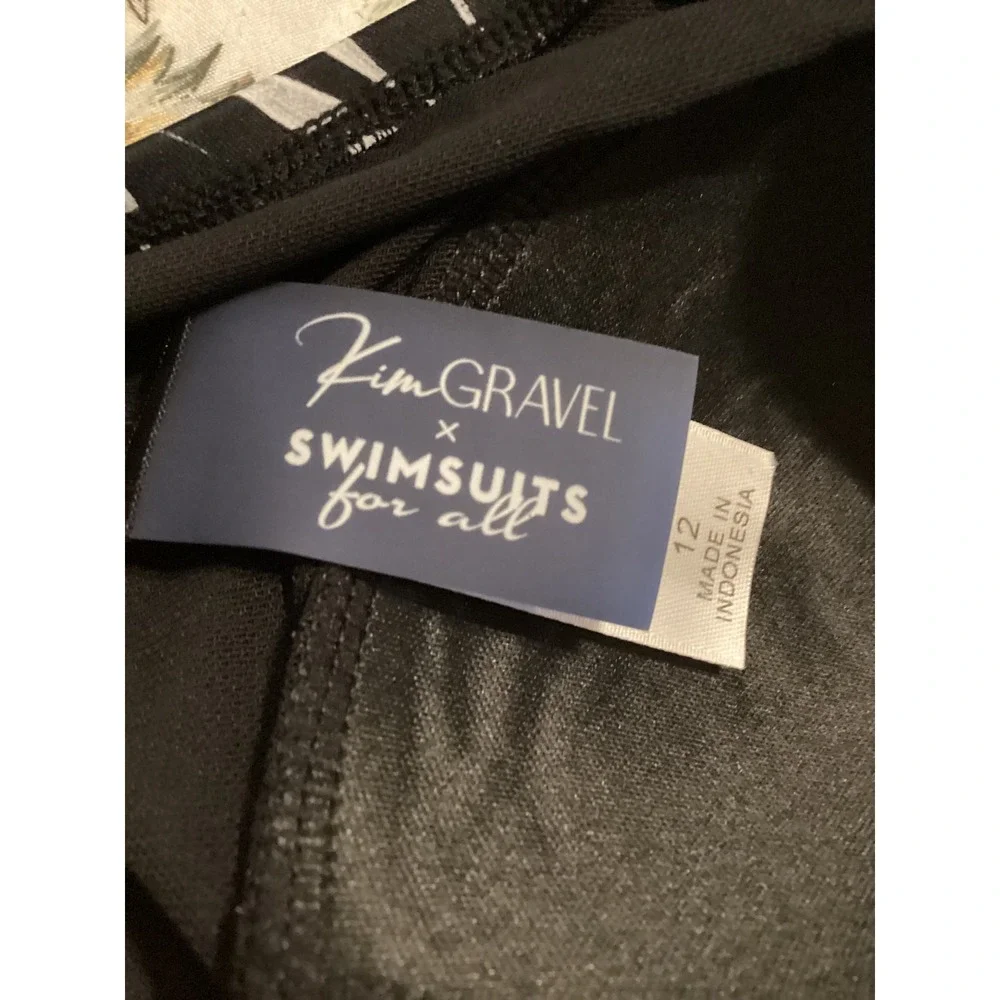 Kim Gravel‎ Womens Black Swim Short Set Size 12